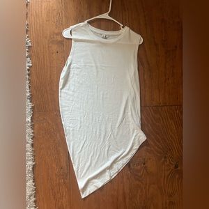 ATHLETA White asymmetrical Tank